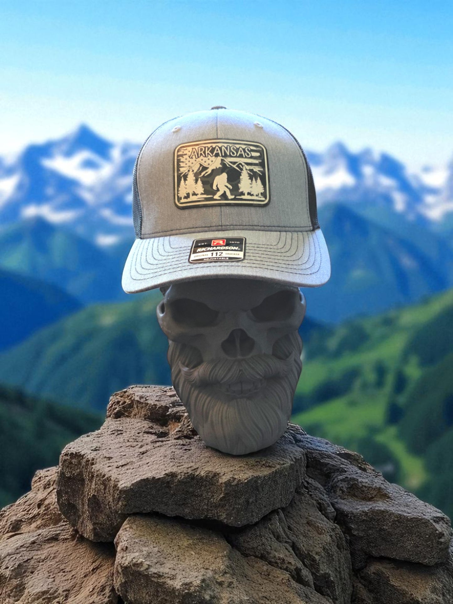 Richardson 112 Heather Grey/Black-Arkansas Sasquatch