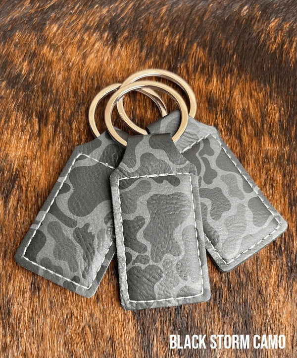 Leatherette keychains 10 pack