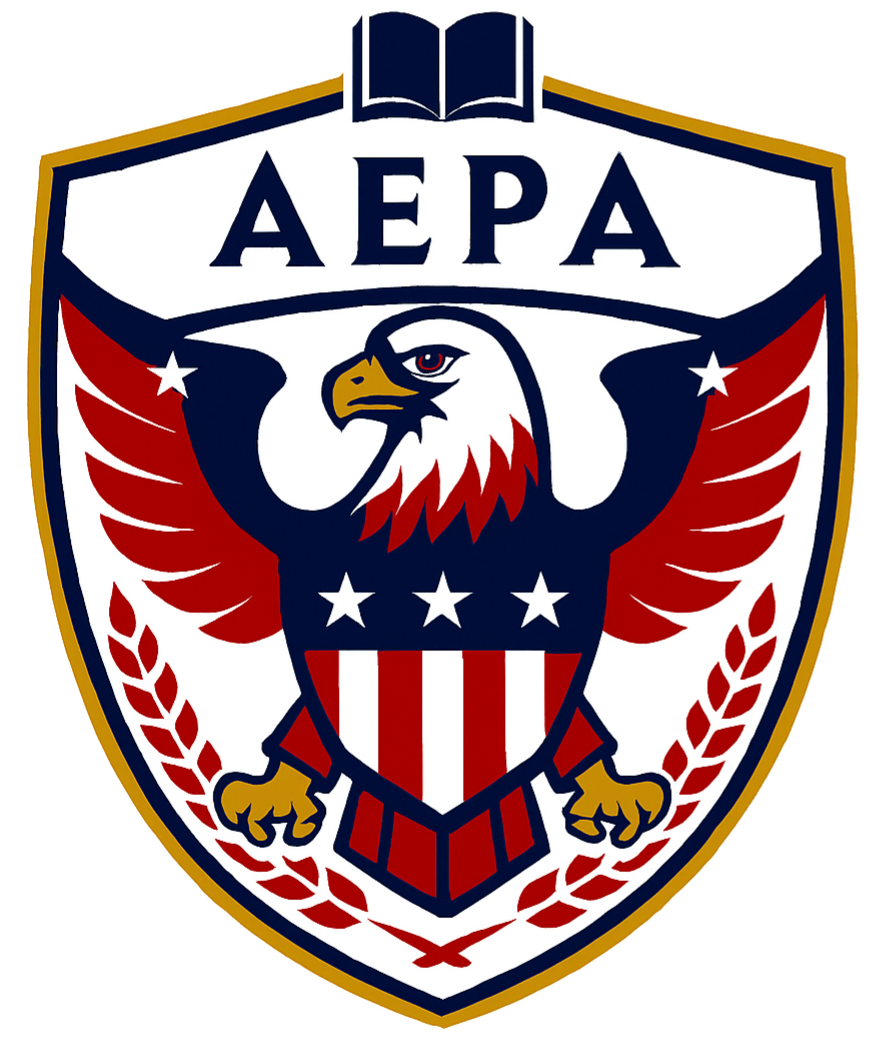 UV printed AEPA crest with iron-on adhesive