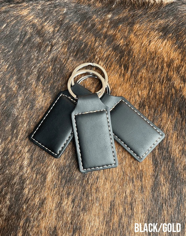 Leatherette keychains 10 pack