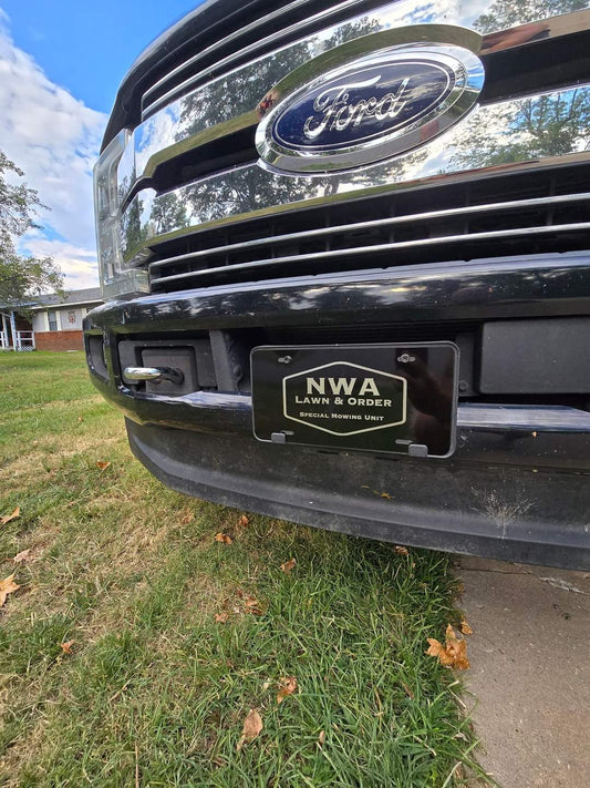 Engraved Black License Plate