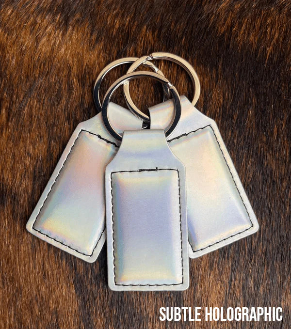 Leatherette keychains 10 pack