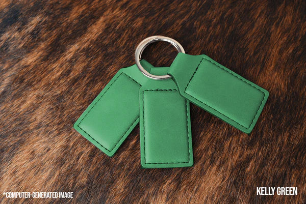 Leatherette keychains 10 pack