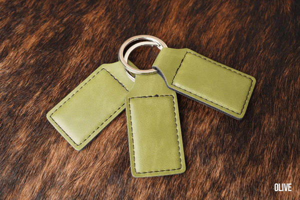 Leatherette keychains 10 pack