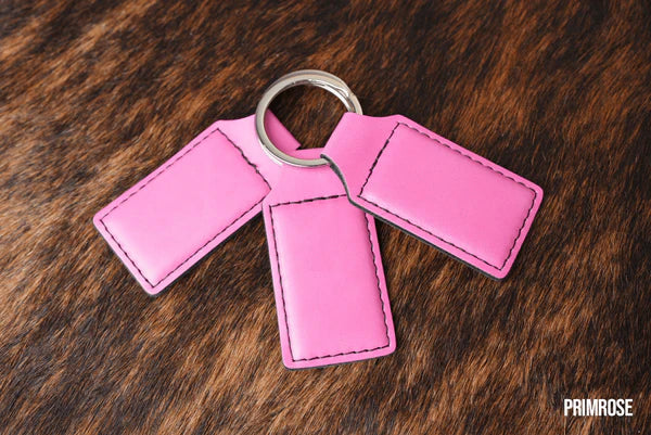 Leatherette keychains 10 pack