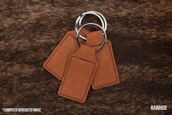 Leatherette keychains 10 pack