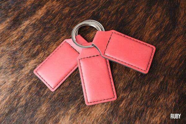 Leatherette keychains 10 pack