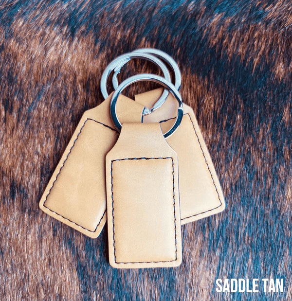 Leatherette keychains 10 pack