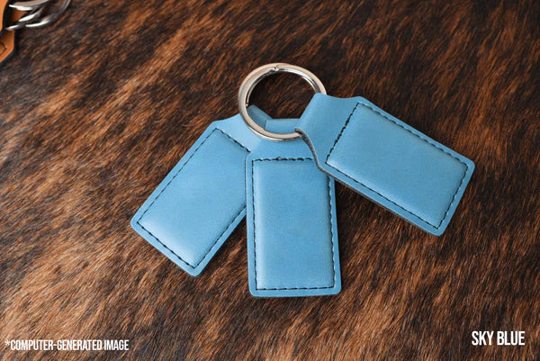 Leatherette keychains 10 pack