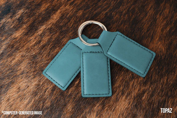 Leatherette keychains 10 pack