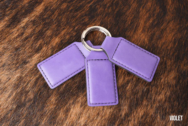 Leatherette keychains 10 pack