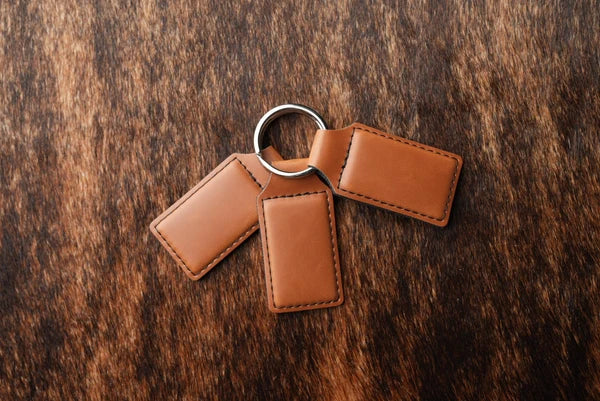Leatherette keychains 10 pack