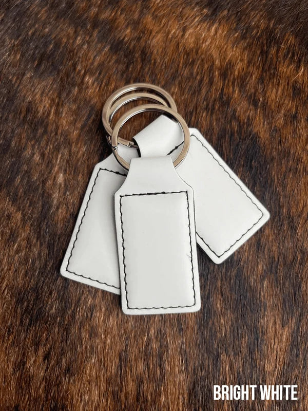 Leatherette keychains 10 pack