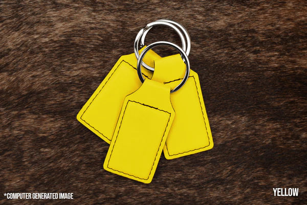 Leatherette keychains 10 pack