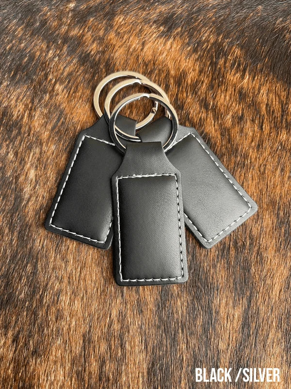 Leatherette keychains 10 pack
